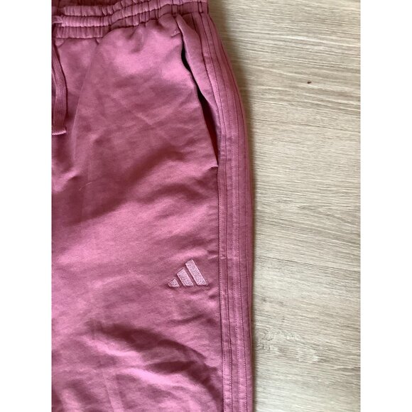 Adidas Preloved Crimson All Szn French Terry 3-Stripes Straight Leg  Women Sz L - Picture 5 of 6